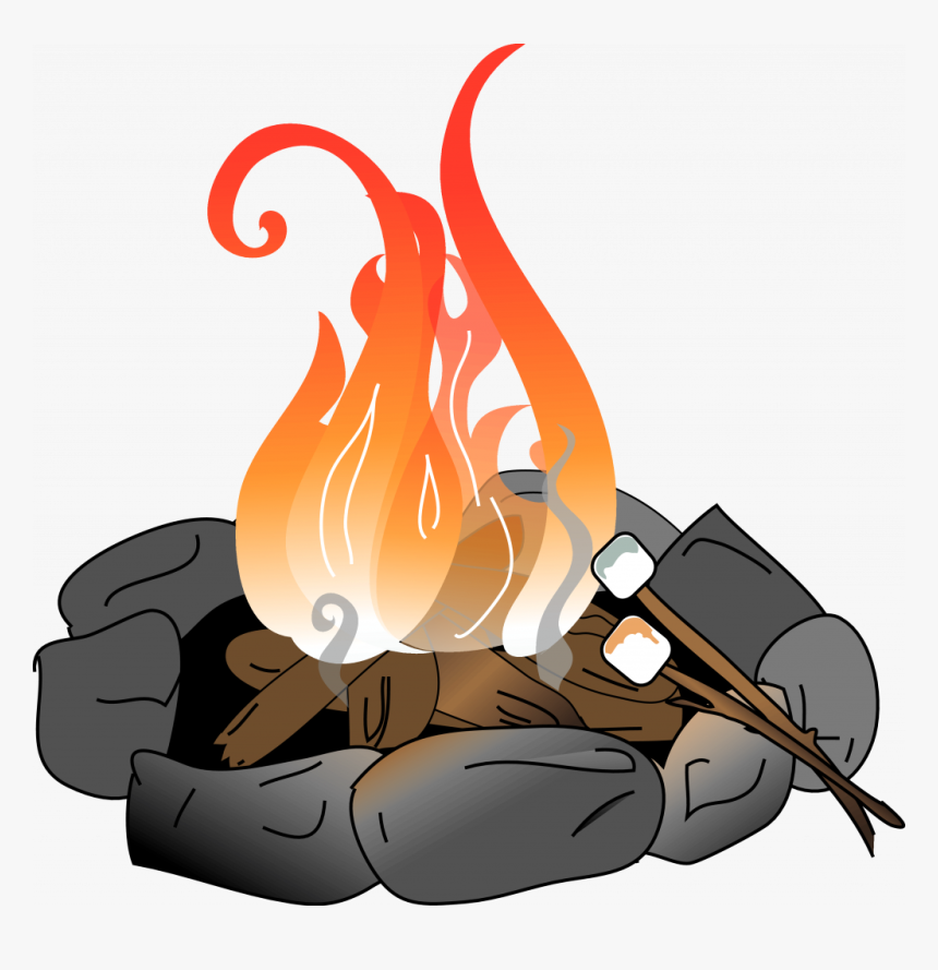 Bonfire Clipart Roasting Marshmallow - Campfire Clipart, HD Png Download, Free Download
