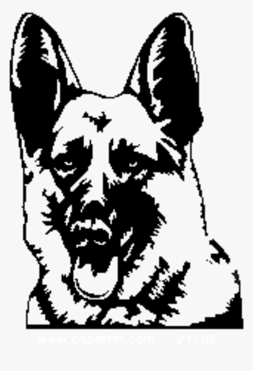 German Shepard Line Art - German Shepherd Dog Silhouette Face, HD Png Download, Free Download