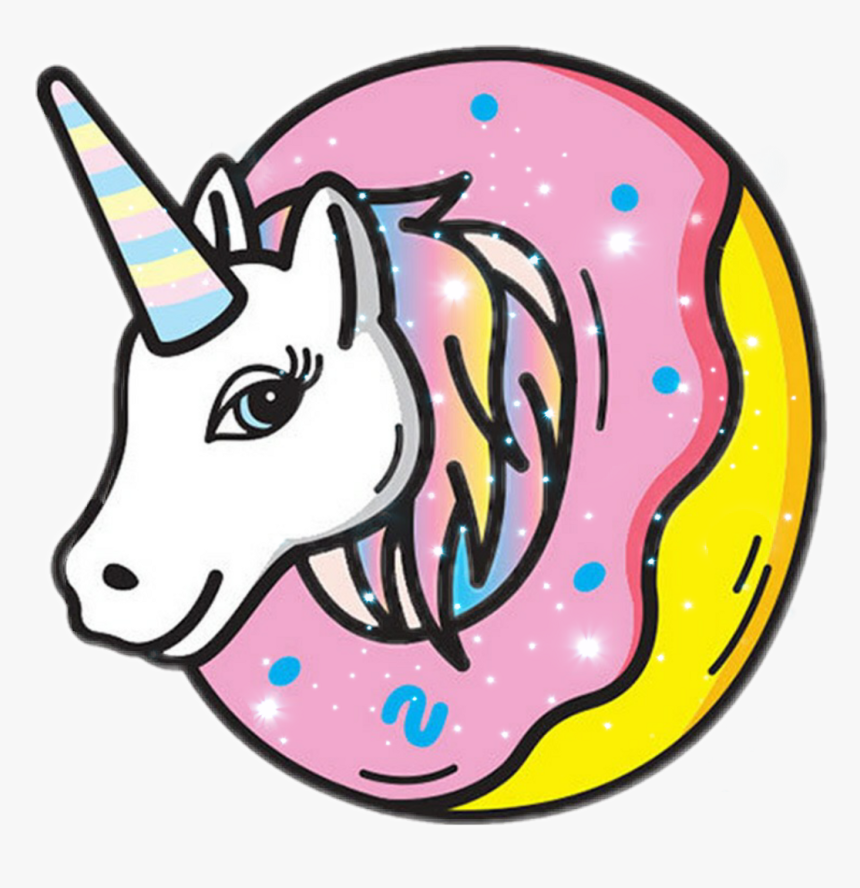 Picture Transparent Doughnut Drawing Unicorn - Cute Unicorn Donut Png