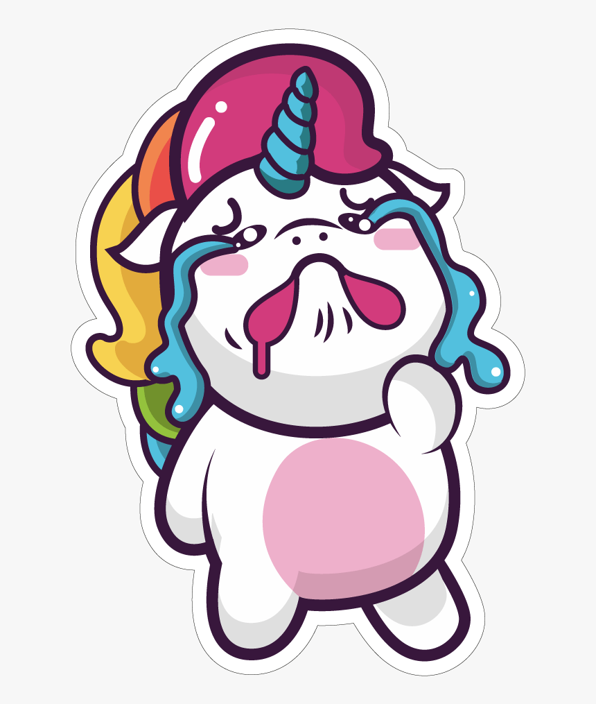 Unicorn Sticker Png - Sad Unicorn, Transparent Png, Free Download
