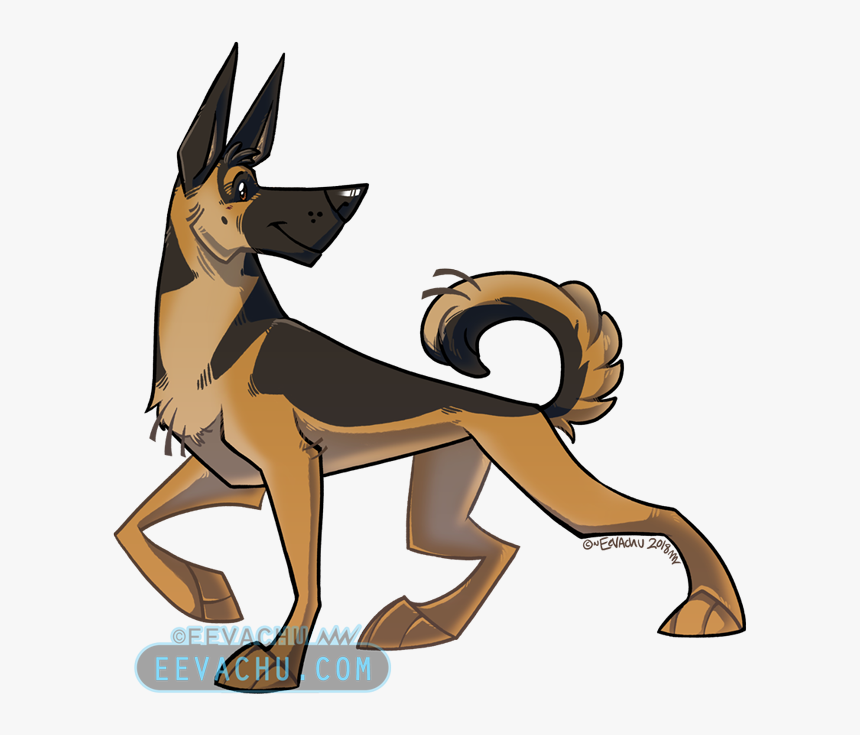 File 1bf5c06775 Original - Cartoon German Shepherd Art, HD Png Download, Free Download