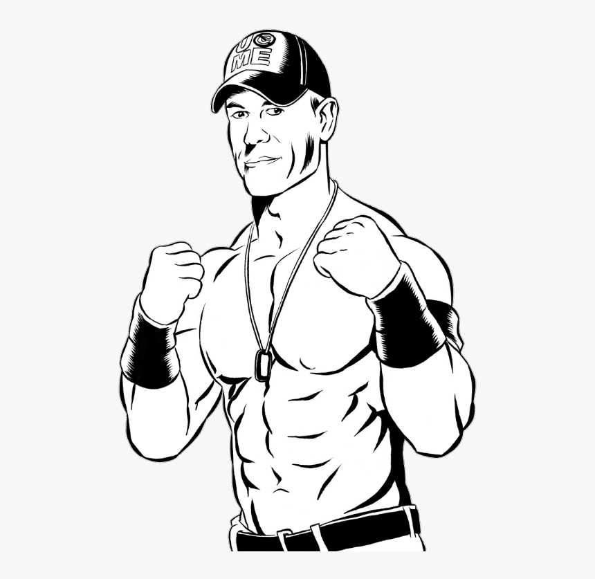 Transparent Wwe Clipart - John Cena Easy Drawing, HD Png Download, Free Download