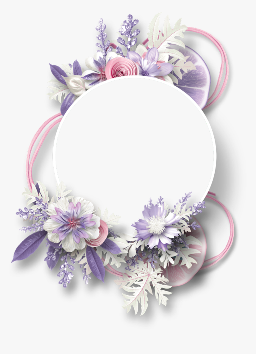 Floral Border, Borders And Frames, Borders Free, Flower - Purple Floral Borders, HD Png Download, Free Download