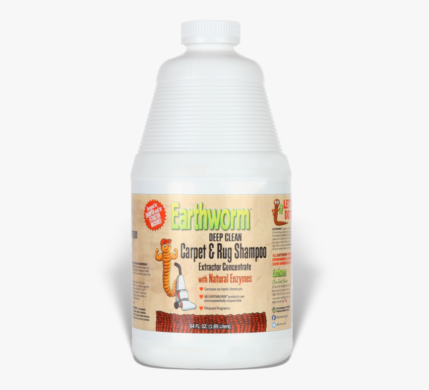 Earthworm® Deep Clean Carpet & Rug Shampoo Extractor - Bottle, HD Png Download, Free Download