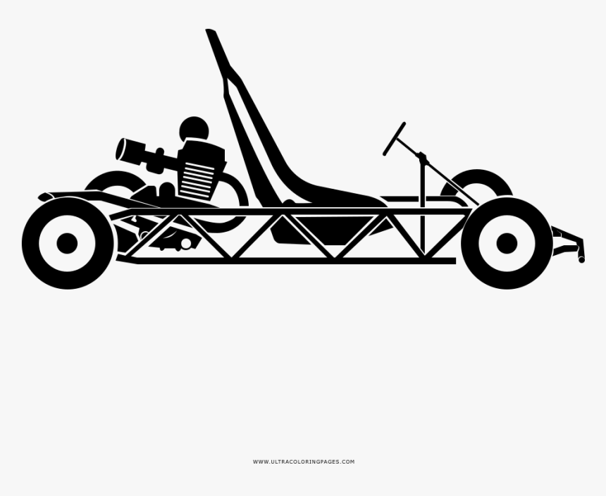 Go Kart Coloring Page, HD Png Download, Free Download