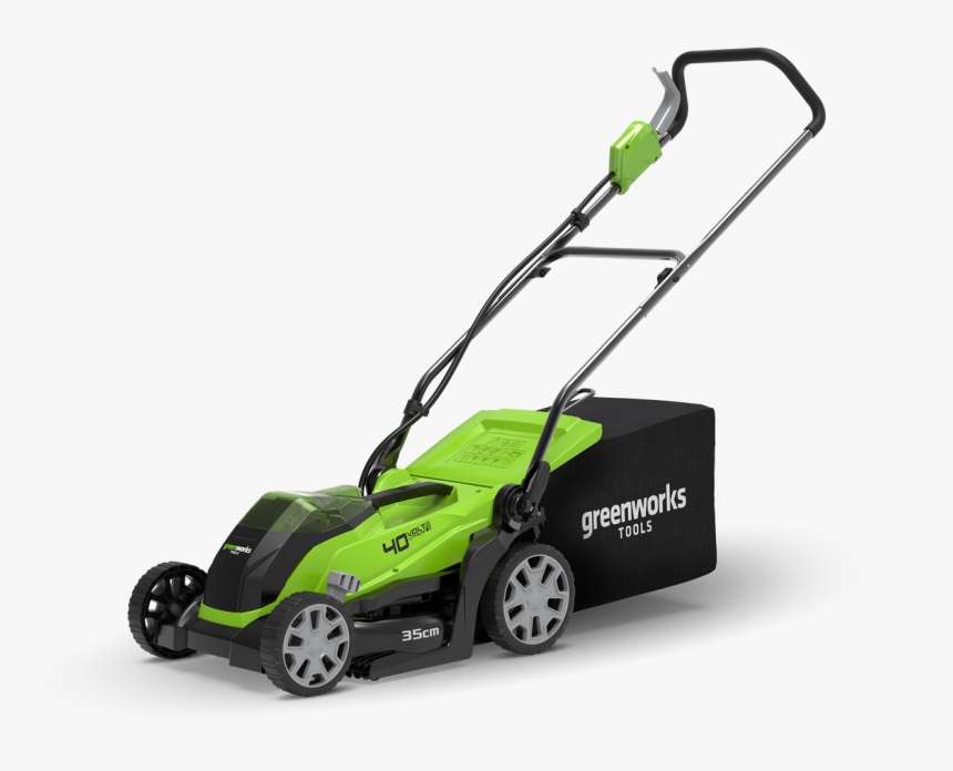 Greenworks 40v Lawn Mower G40lm35 - Lawn Mower Transparent Png, Png Download, Free Download