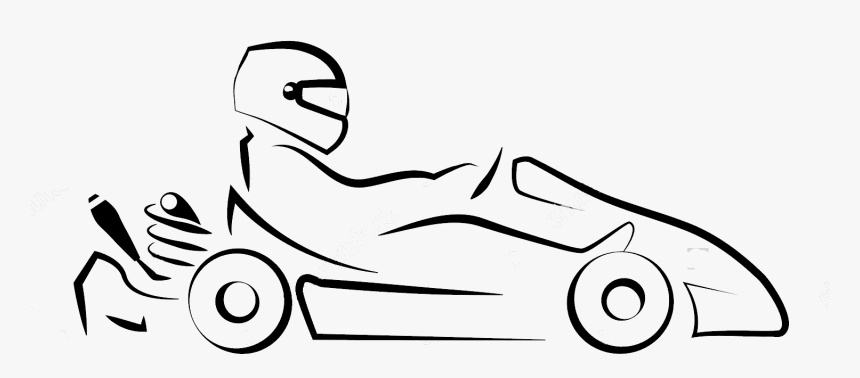 Private Track Hire Go Karts Central Coast - Go Kart Drawing Easy, HD Png Download, Free Download