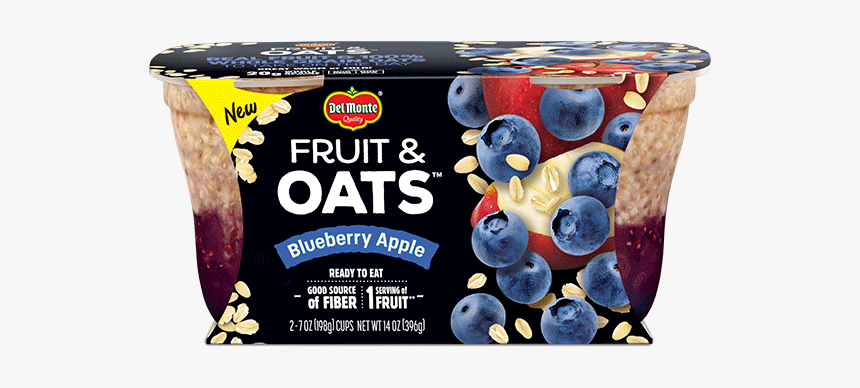 Del Monte® Fruit & Oats™ Blueberry Apple - Fruit & Oats Del Monte, HD Png Download, Free Download