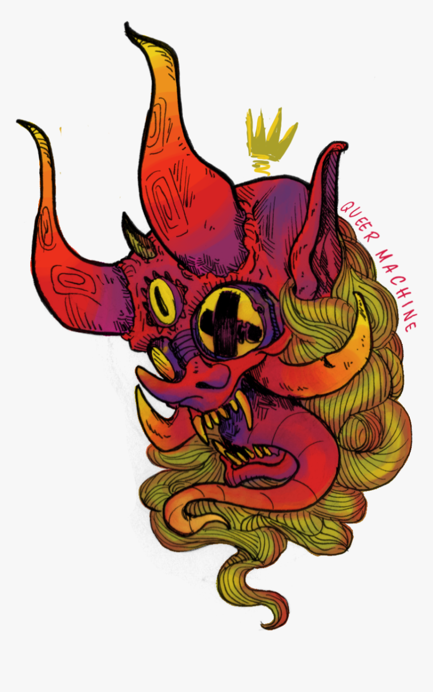 Red Oni, With 3 Eyes - Cartoon, HD Png Download, Free Download