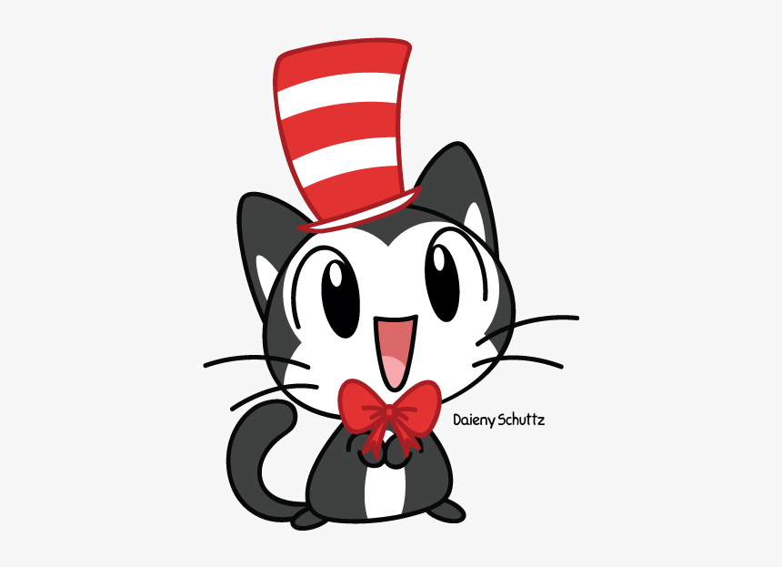 Hats Drawing Chibi Transparent Png Clipart Free Download - Dr Seuss Cat In The Hat Kawaii, Png Download, Free Download