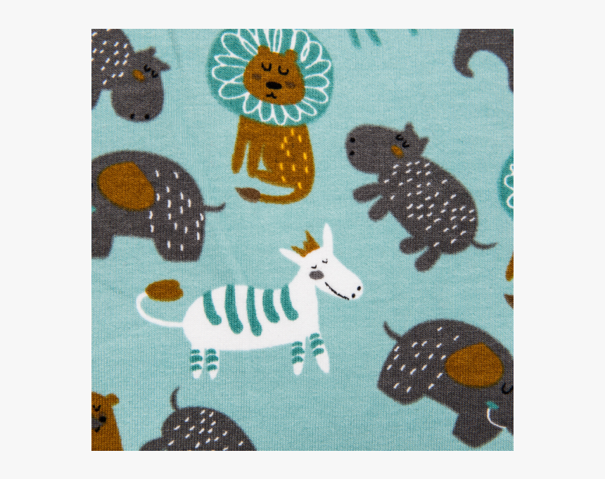 Cotton Jogging Fleece Printed Zoo Animals Mint - Owl, HD Png Download, Free Download