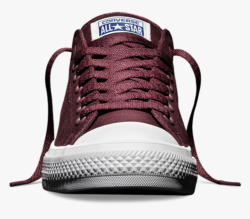 Converse Chuck Taylor All Star Ii Low "bordeaux - Front View Shoes Png, Transparent Png, Free Download