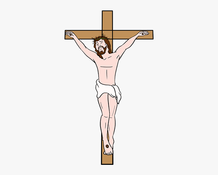 How To Draw Jesus On The Cross - Crucifix, HD Png Download, Free Download