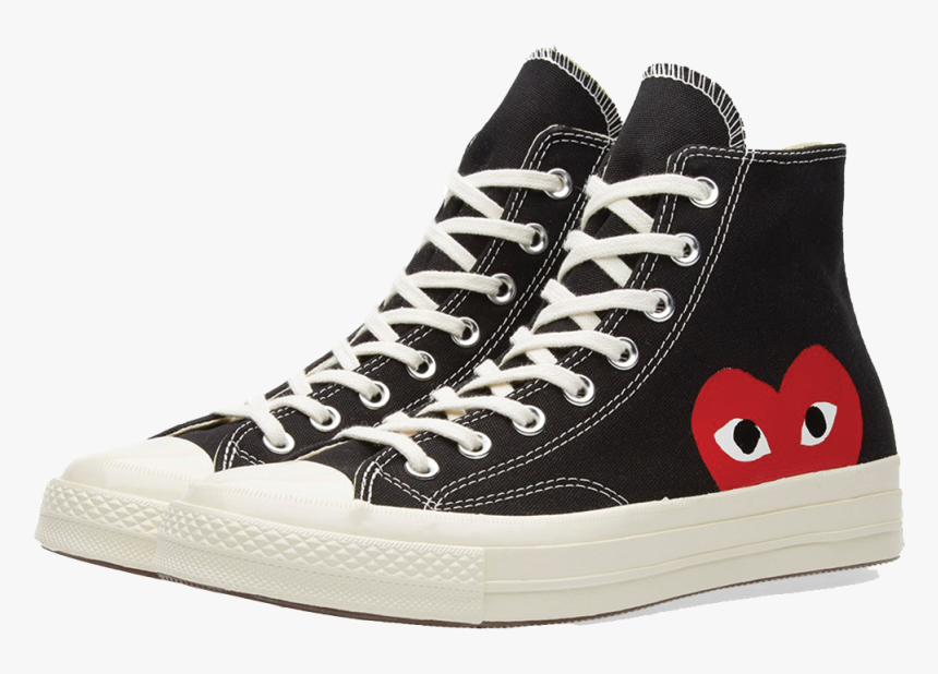 Cdg X Converse Black, HD Png Download, Free Download