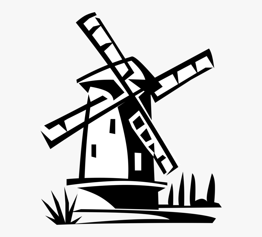 Collection Of Free Drawing - Drawings Of Dutch Windmills, HD Png Download, Free Download