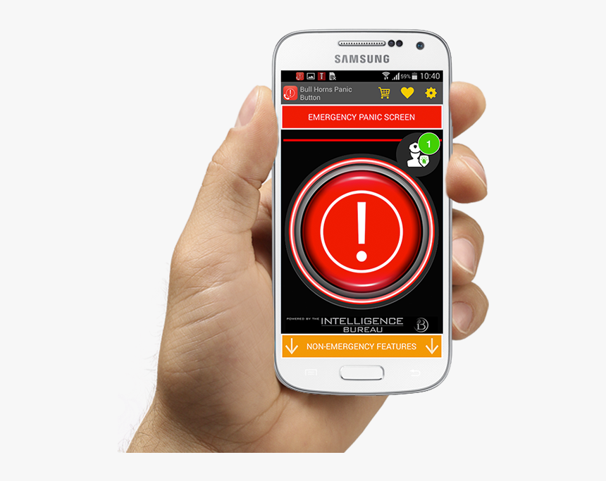 Iphone - Bullhorn Panic Button, HD Png Download, Free Download