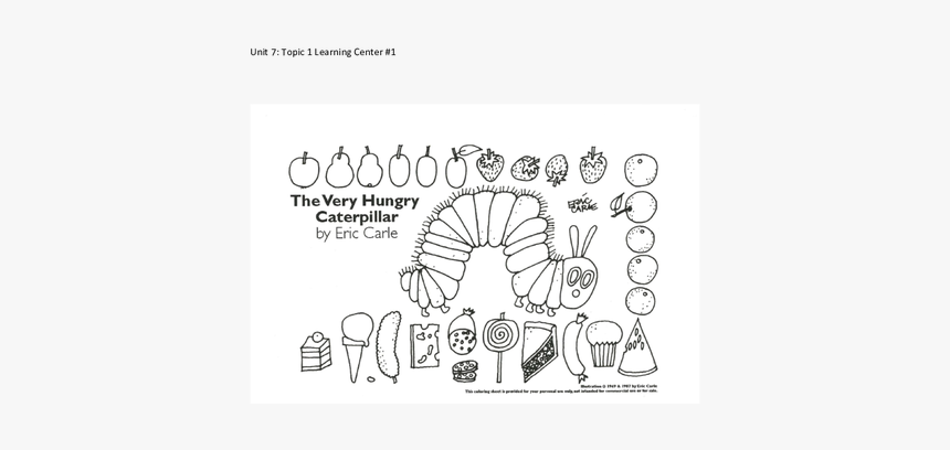 Very Hungry Caterpillar Activities Printable, HD Png Download, Free Download