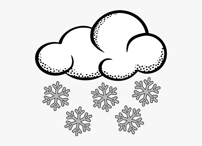 Lineart Snow Cloud - Snow Clipart, HD Png Download, Free Download