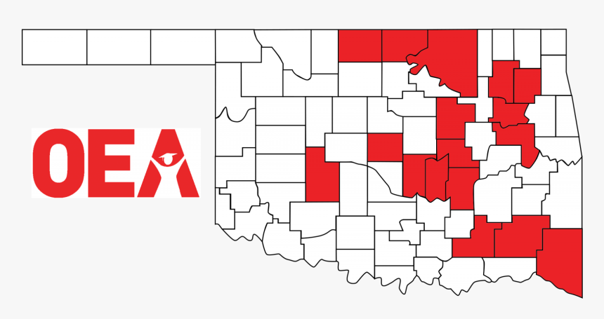 Oklahoma State County Map, HD Png Download, Free Download