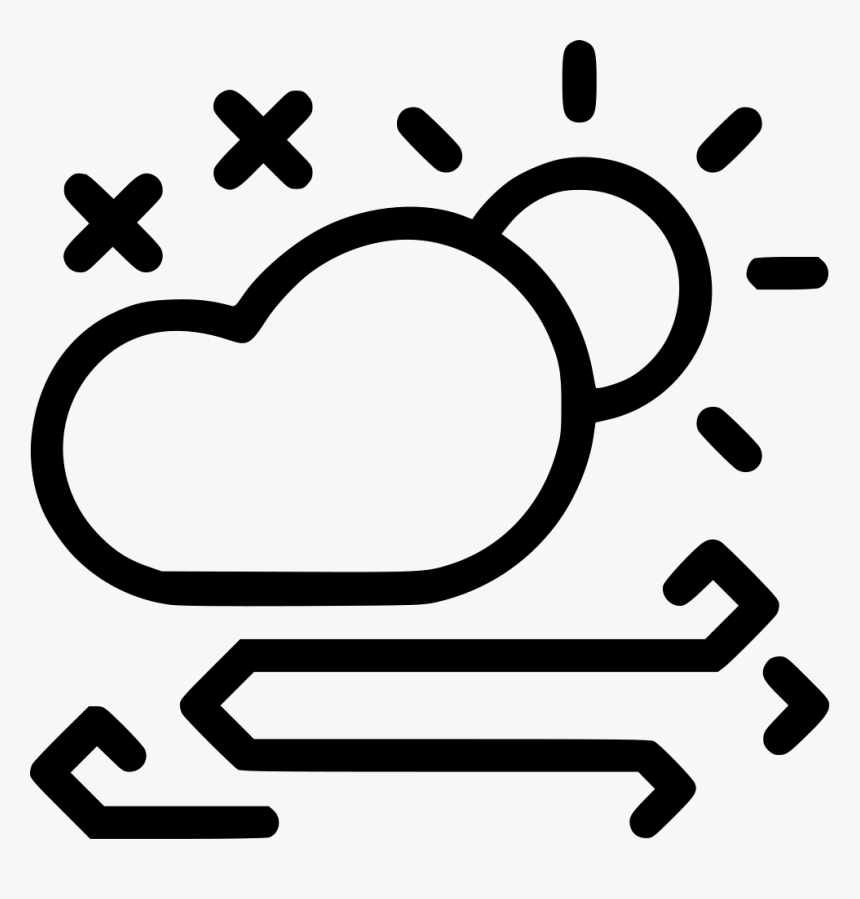 Cloud Sun Snow Daytime Frost Svg Png - Snow Storm Icon, Transparent Png, Free Download