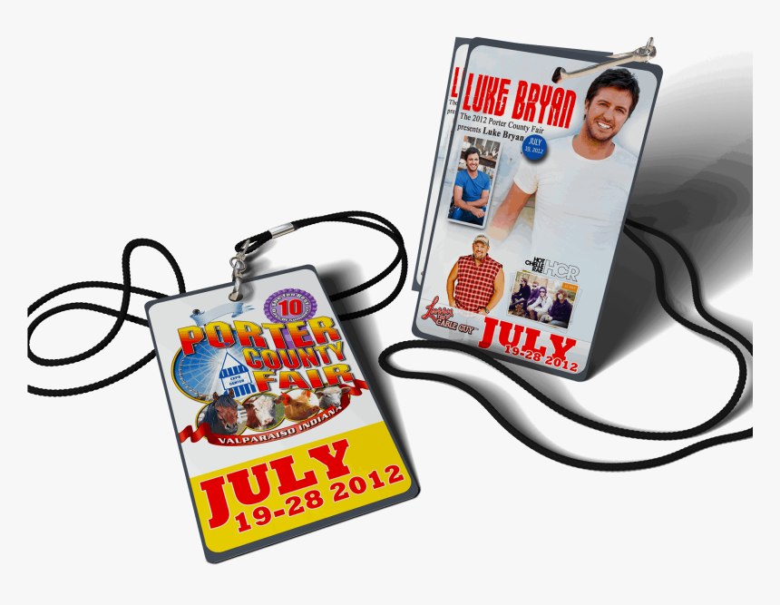 Porter County Fair Laynards For Luke Bryan Show By, HD Png Download, Free Download