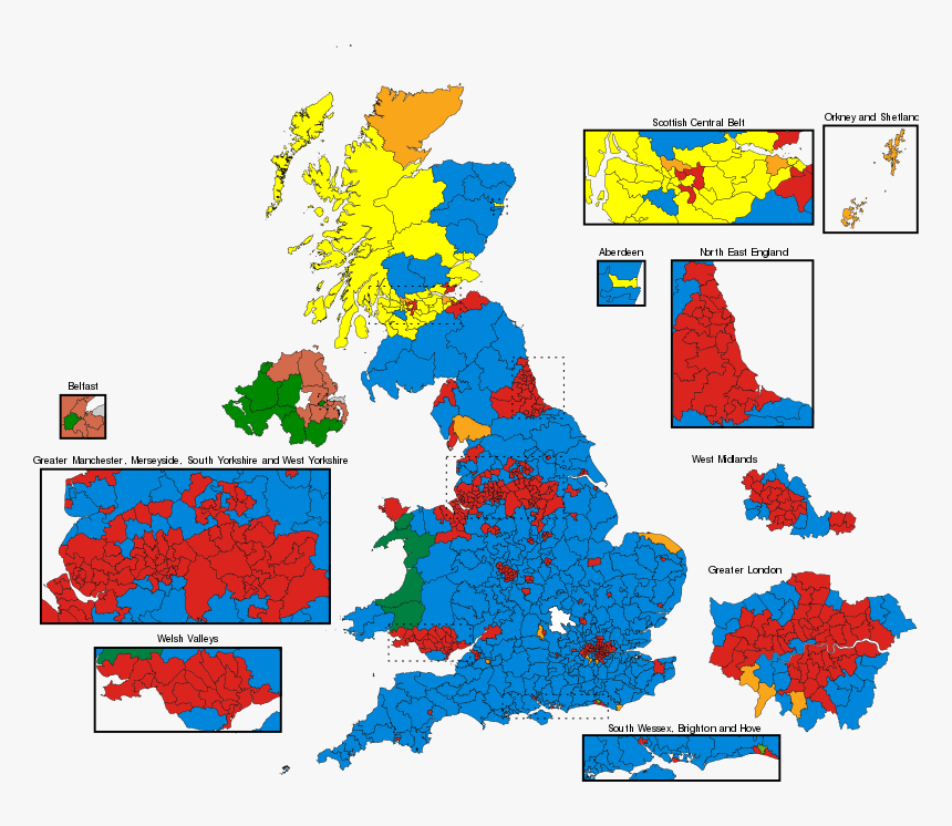 2017 General Election Map, HD Png Download, Free Download