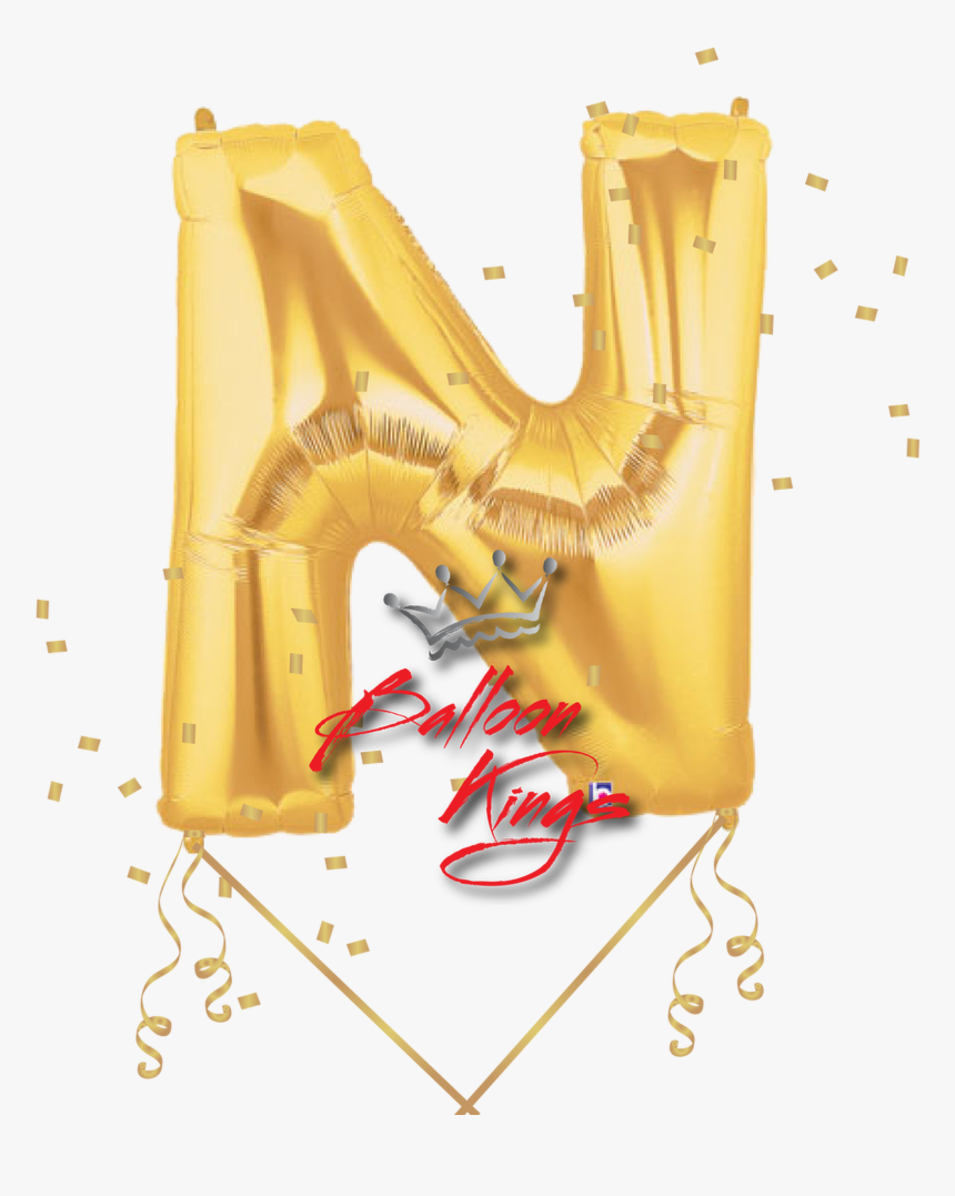 Gold Letter N - Golden Letters In Balloon, HD Png Download, Free Download