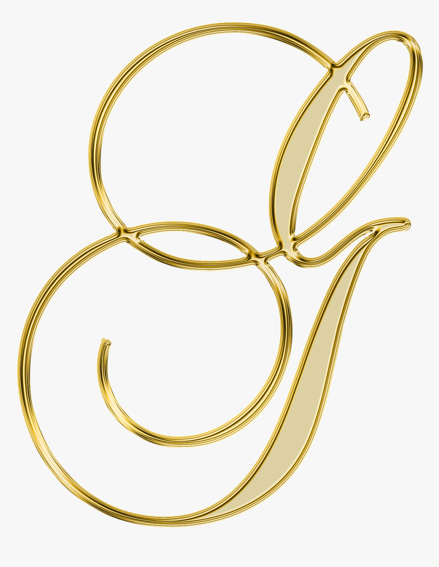 Capital Letter G Elegant - Calligraphy Gold Letters Png, Transparent Png, Free Download
