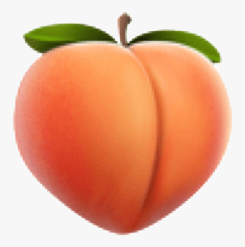 Peaches Peachy Emojis Iphoneemojis - Transparent Background Peach Emoji Png, Png Download, Free Download