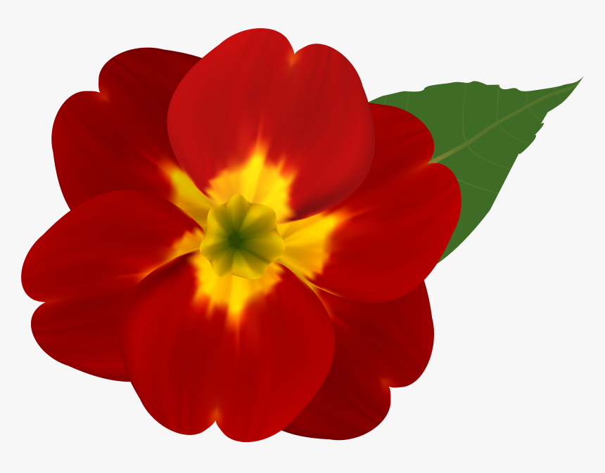 Red Flower Clipart Yellow Flower, HD Png Download, Free Download