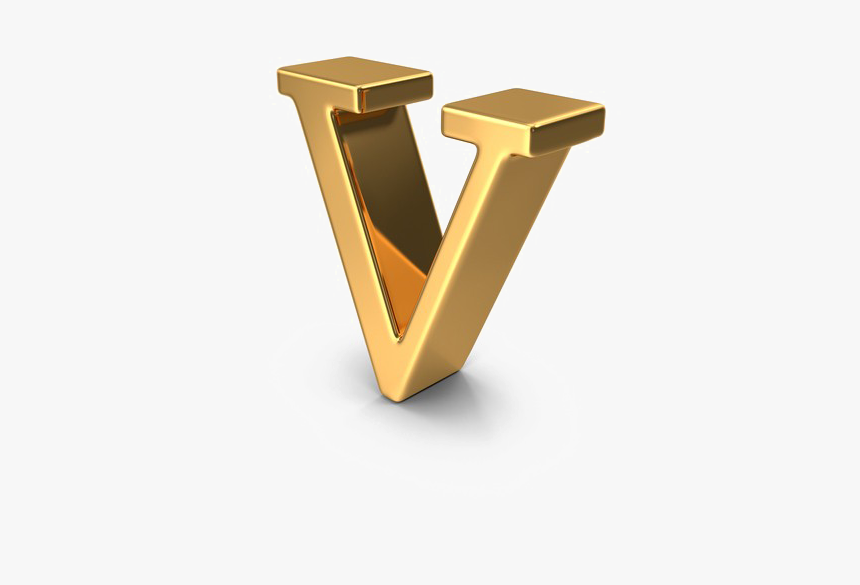Letter V Png Free Download - Golden Letter V Png, Transparent Png, Free Download