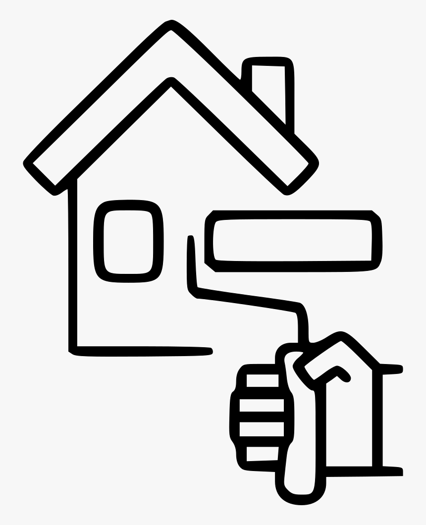 House Painting Work Painter Restoration Renovation - Logo Home Icon, HD Png Download, Free Download
