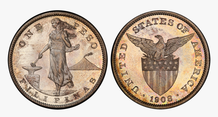 Transparent Pesos Png - 1908 S Us Philippines Peso Coin Value Price, Png Download, Free Download