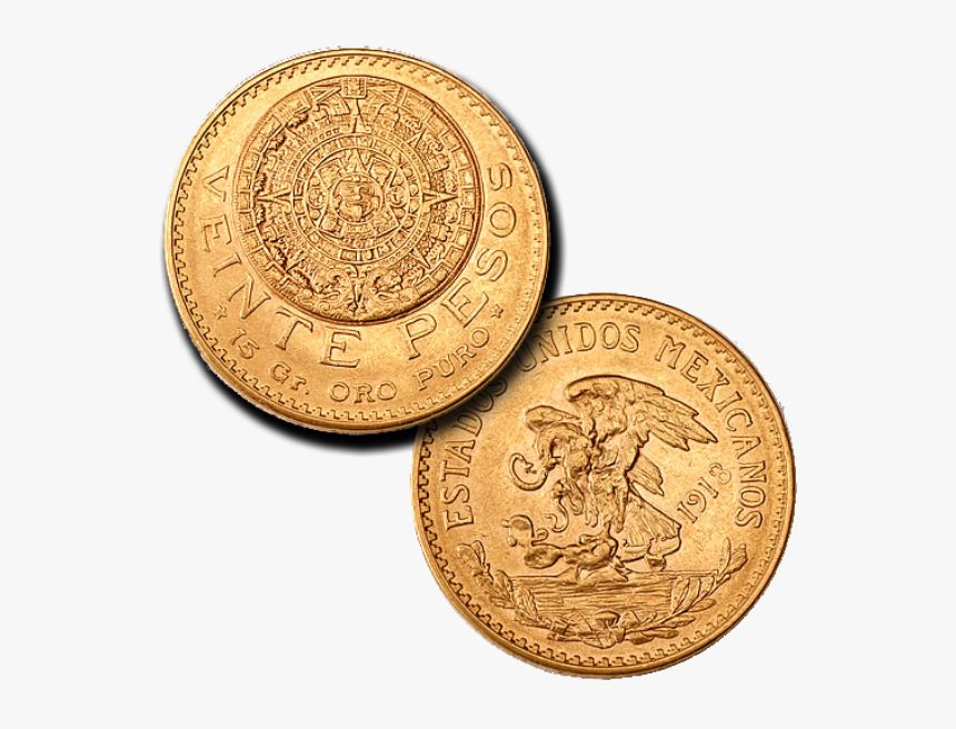 20 Pesos Mexican Gold Coin, HD Png Download, Free Download