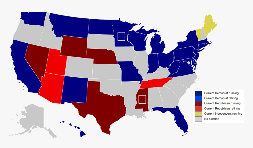 Election Results By State 2018, HD Png Download, Free Download