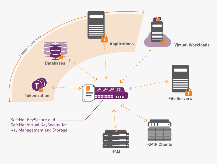 Keysecure With Crypto Pack Use Cases Diagram - Safenet Protect File, HD Png Download, Free Download