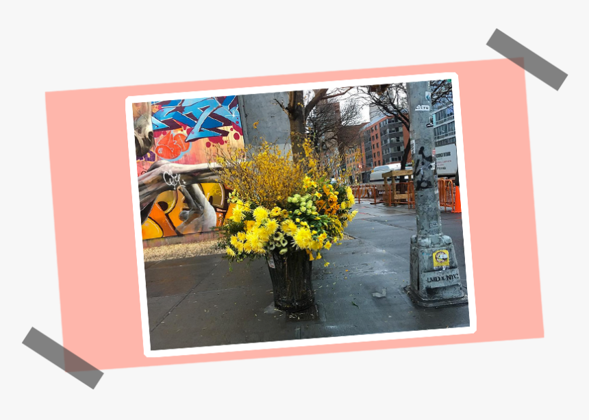 Ny’s Flower Flashes “miller Was Here” - Cesto De Lixo Com Flores, HD Png Download, Free Download