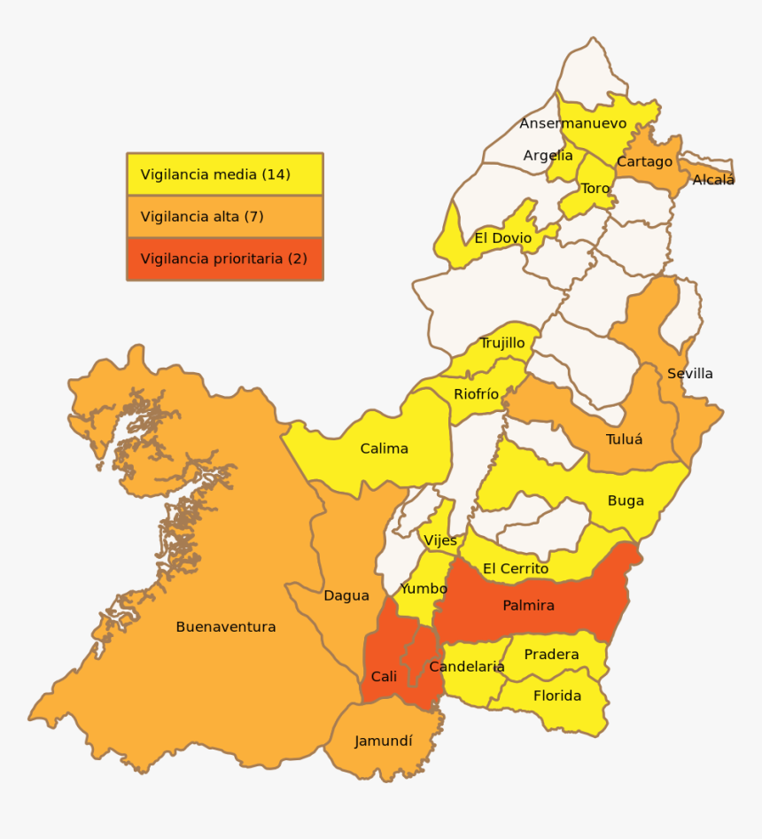 Mapa El Cerrito Valle Del Cauca, HD Png Download, Free Download