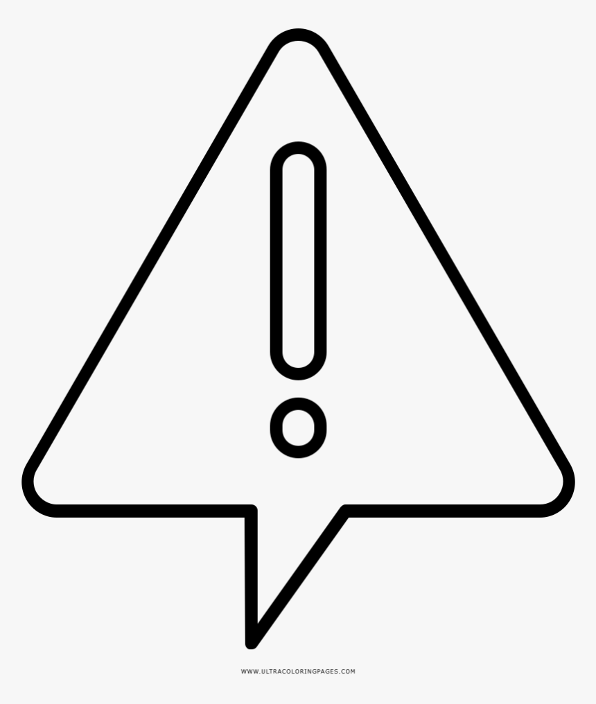 Alert Coloring Page - Triangle, HD Png Download, Free Download