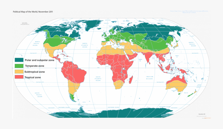 Download Climate Zones World Map - World Divided Into Two, HD Png Download, Free Download