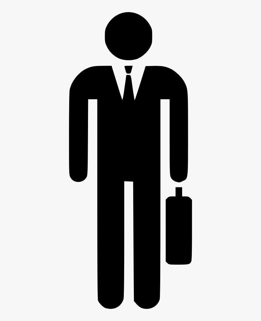 Business Man Woman Person - Man With Briefcase Icon, HD Png Download, Free Download