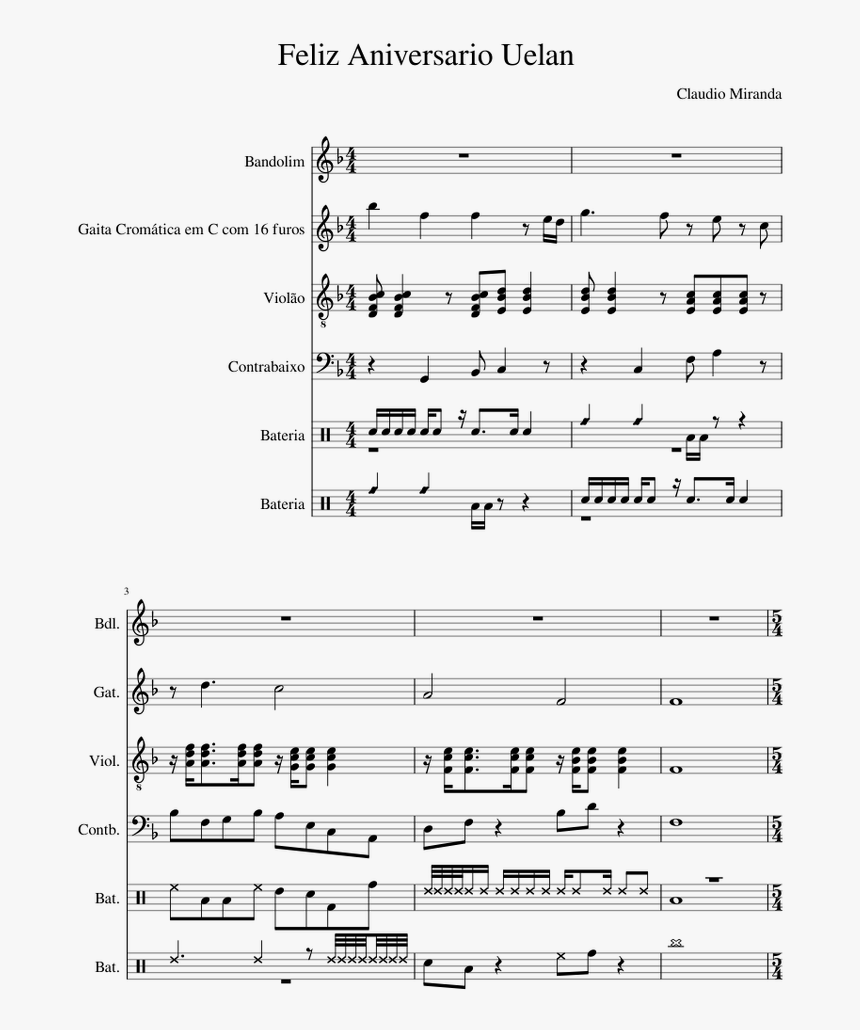 Transparent Feliz Aniversario Png - Sheet Music, Png Download, Free Download