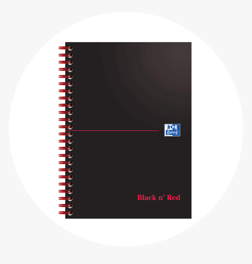 Oxford Black N Red Notebook - Spiral, HD Png Download, Free Download