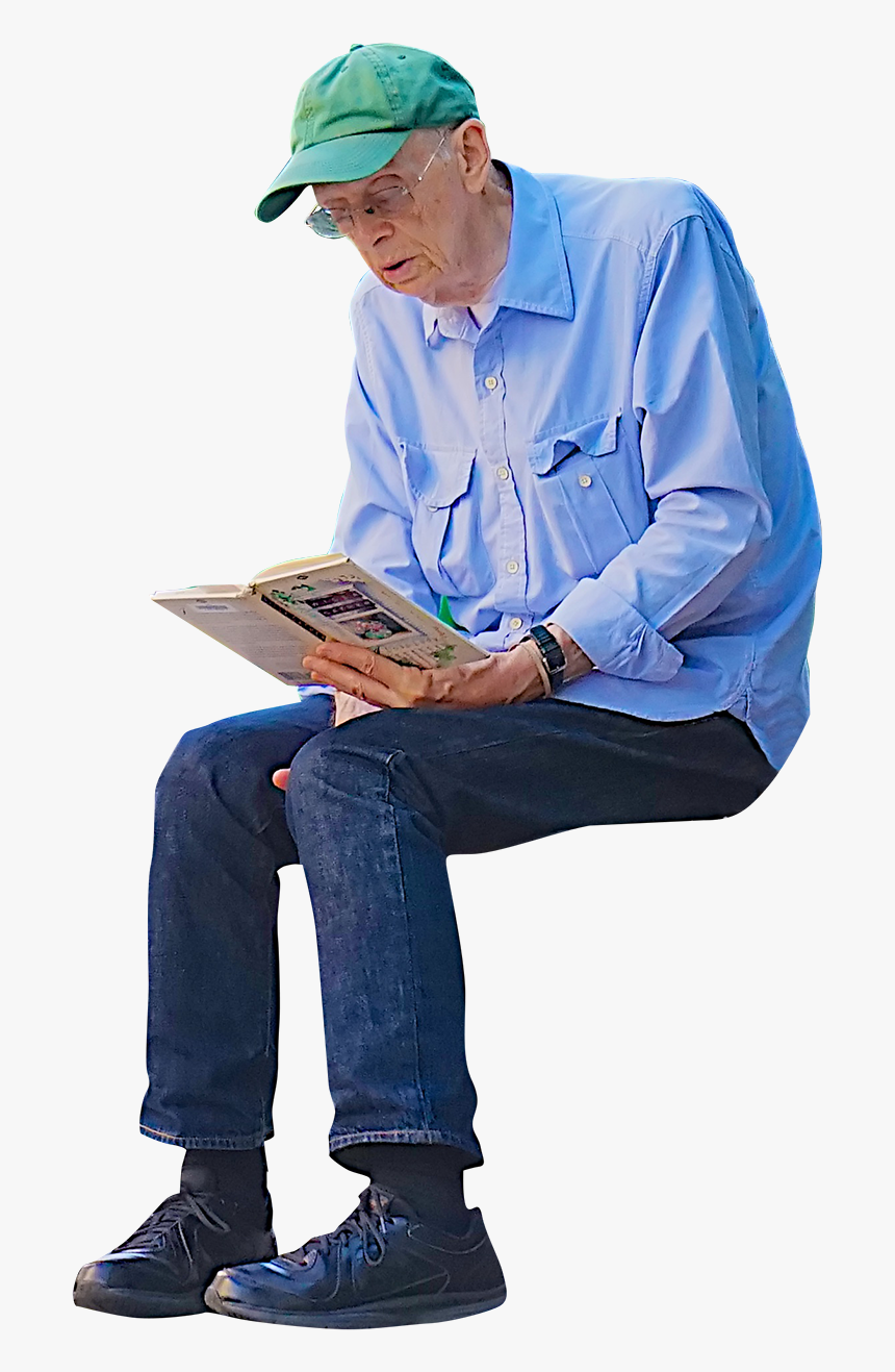 Old People Sitting In Benches Png, Transparent Png, Free Download