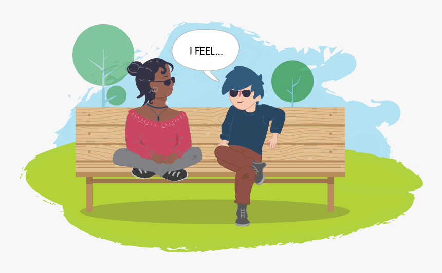 Transparent People Sitting On Bench Png - Expressing Your Feelings, Png Download, Free Download