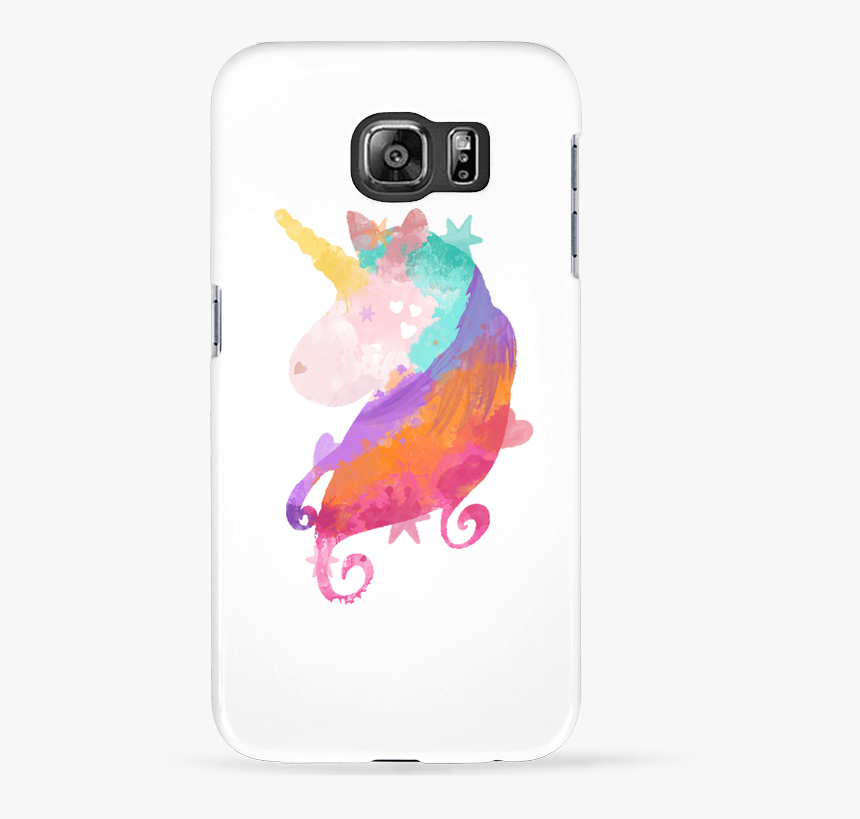 Case 3d Samsung Galaxy S6 Watercolor Unicorn - Ox, HD Png Download, Free Download