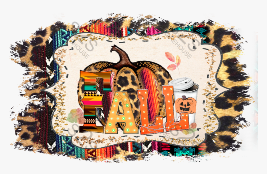 Fall Serape Cheetah Background - Fall Pumpkin Sublimation Design, HD Png Download, Free Download