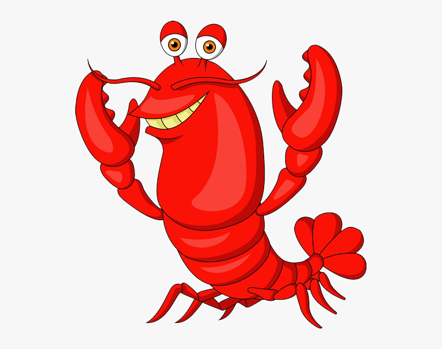 Transparent Crayfish Clipart - Cartoon Lobster, HD Png Download, Free Download