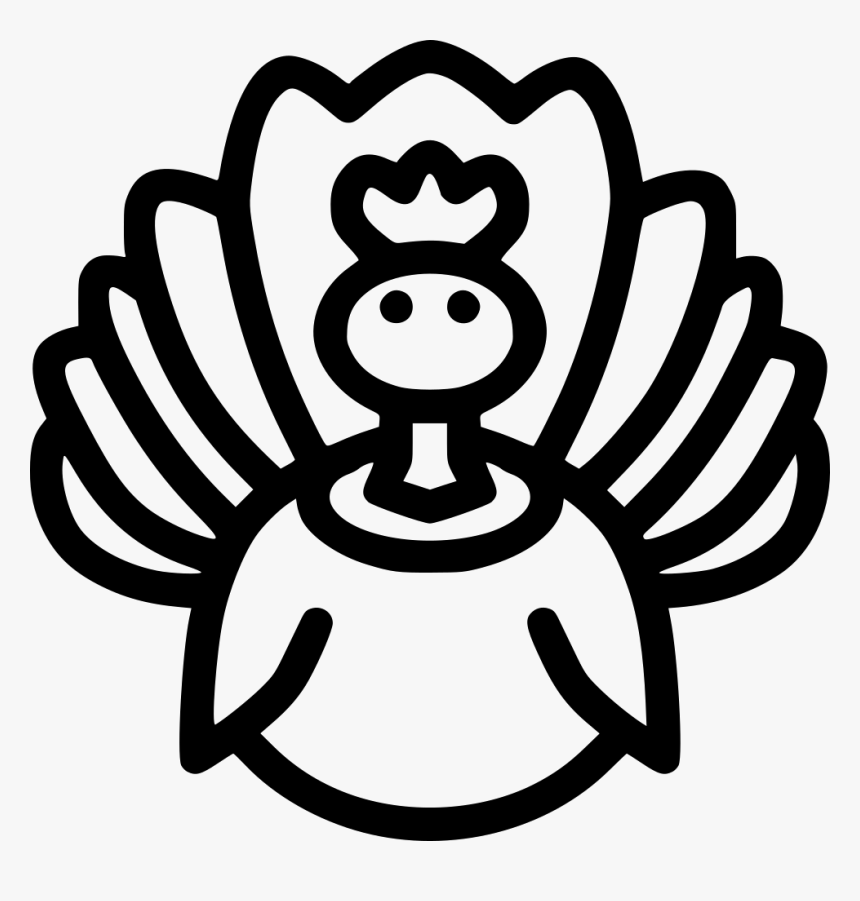 Turkey Thanksgiving Bird Poultry - Icono Pavo Png, Transparent Png, Free Download