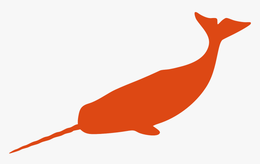 Narwhal Whale Fish Free Photo - Narwhal Silhouette Vector, HD Png Download, Free Download